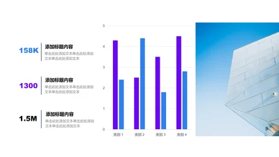 图表页-蓝紫色简约柱状图