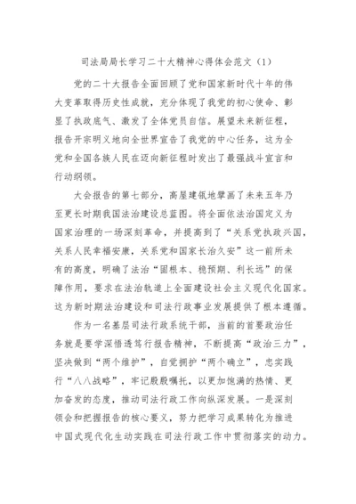 【心得体会】司法局局长学习二十大精神心得体会6篇.docx