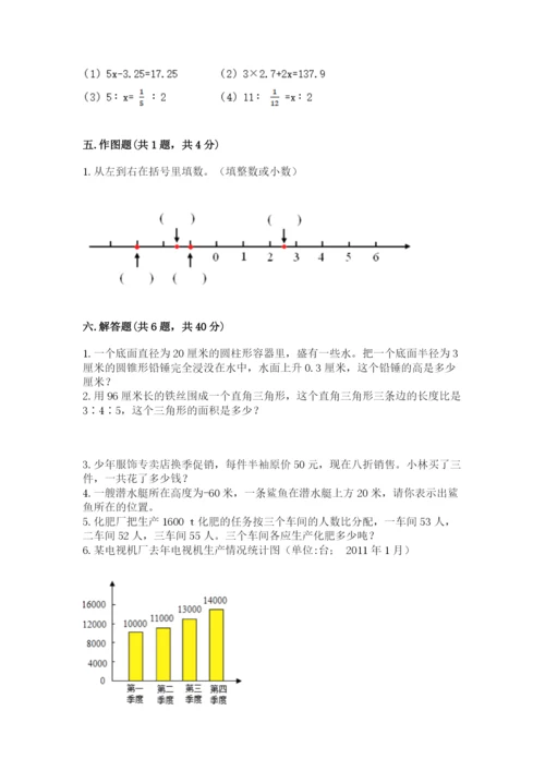 冀教版六年级下册数学 期末检测卷（考点梳理）.docx