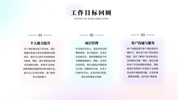 蓝紫弥散风简约工作总结汇报PPT模板
