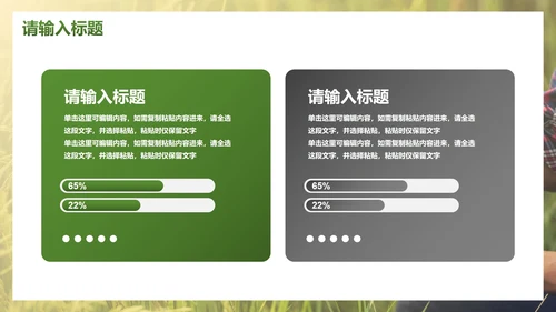 简约实景农民丰收佳节工作汇报PPT模板