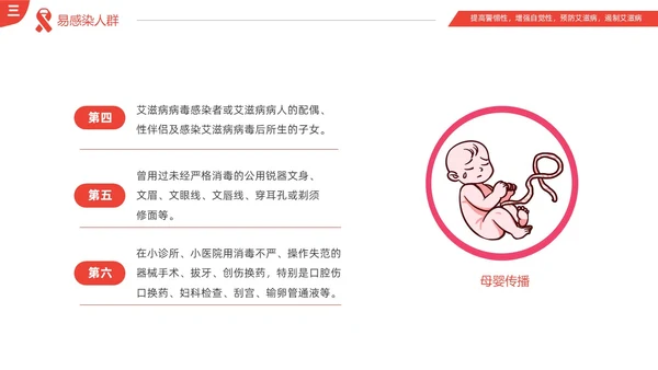红色简约为艾发声预防艾滋病主题班会PPT世界艾滋病日