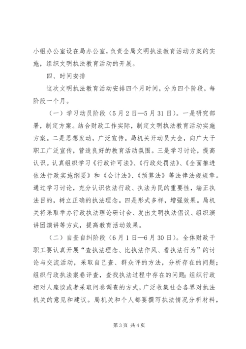 财政局开展文明执法教育活动实施方案 (2).docx