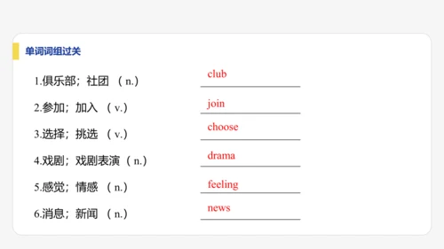 【学霸提优】Unit 5  Fun Clubs 单元复习课件 人教版（2024）英语七上单元归类复习