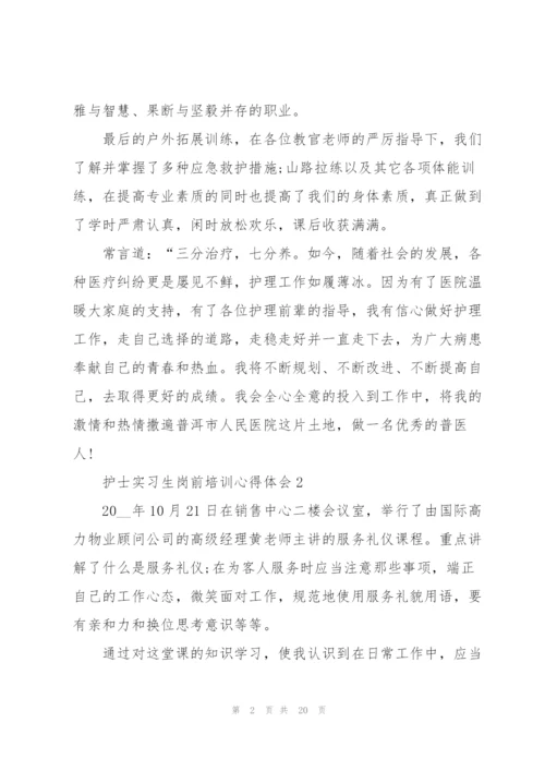 护士实习生岗前培训心得体会范本十篇.docx