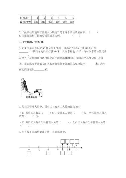 苏教版数学小升初模拟试卷及完整答案（网校专用）.docx