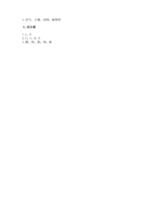 教科版二年级上册科学期末测试卷带解析答案.docx