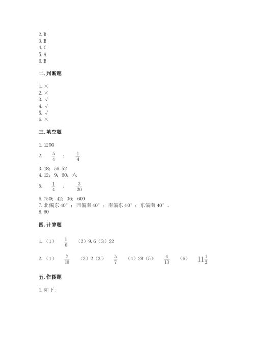 小学数学六年级上册期末测试卷及完整答案【有一套】.docx