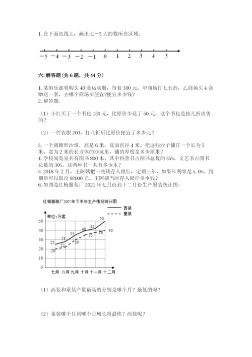 冀教版小升初数学模拟试卷及参考答案【考试直接用】.docx