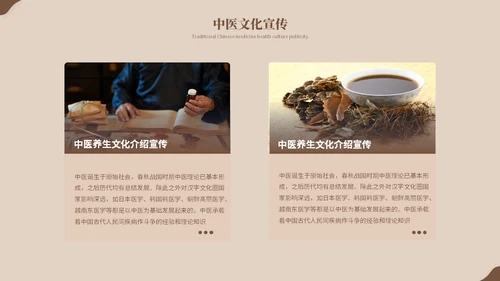 复古风中医养生艾灸中药中医护理培训PPT模板
