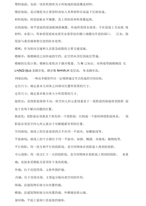 建筑常见专业术语.docx