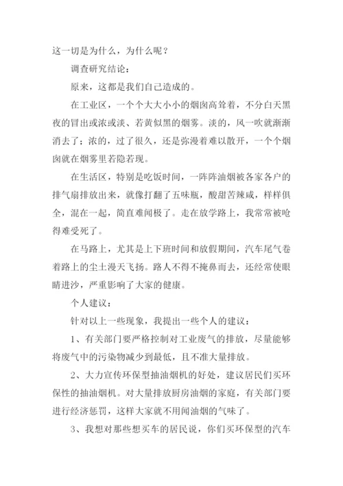 家乡环境调查作文.docx