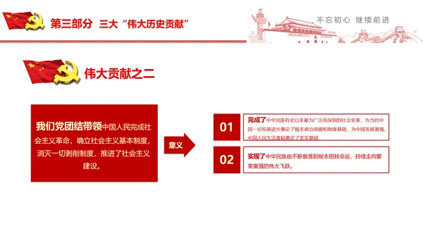 不忘初心继续前行七一重要讲话PPT