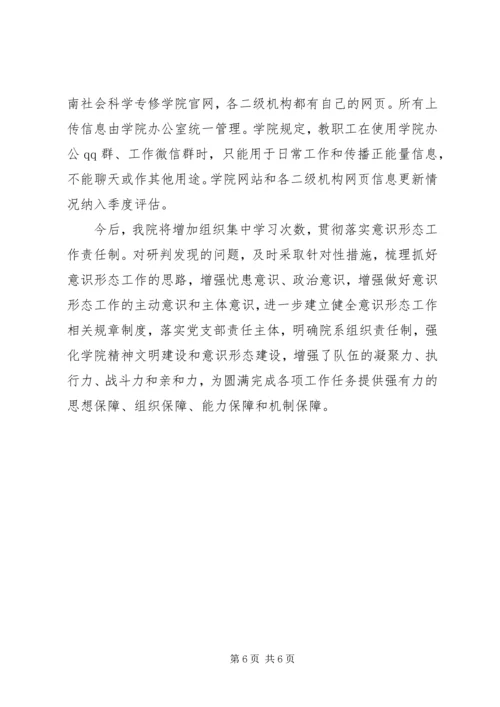 学校意识形态工作责任制自查情况汇报.docx