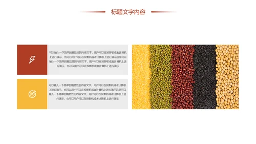 时尚有机生态五谷杂粮粗粮王健康养生PPT模板