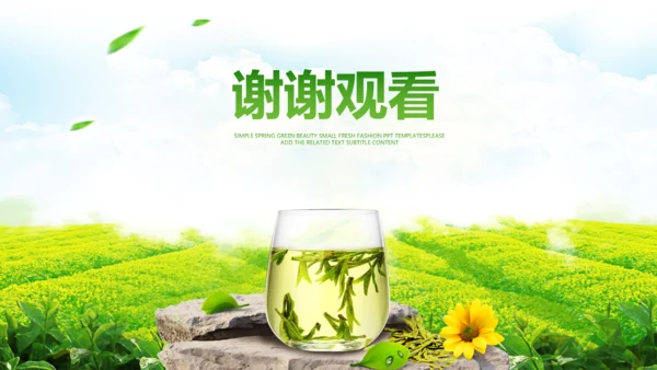 绿茶红茶茶叶茶厂茶文化茶道春茶PPT模板