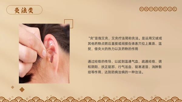 棕色简约中医适宜技术PPT模板宣传PPT动态PPT