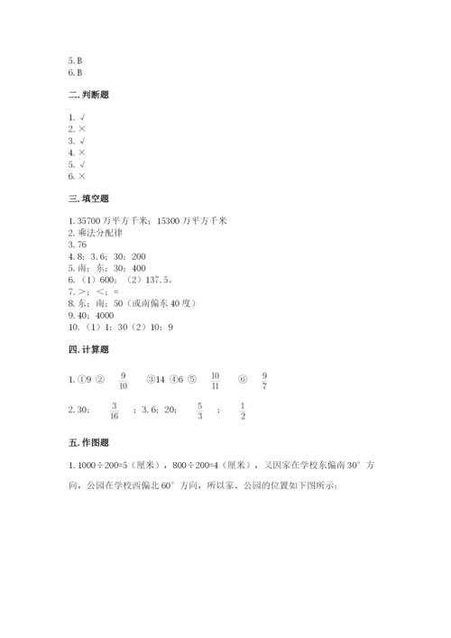 2022六年级上册数学《期末测试卷》及参考答案【典型题】.docx