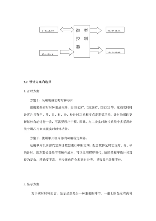 基于单片机的实时时钟设计基础报告.docx