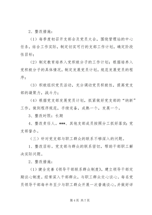 自然保护区党支部党支部整改方案 (2).docx