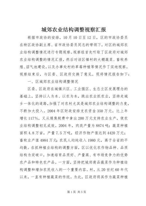 城郊农业结构调整视察汇报.docx