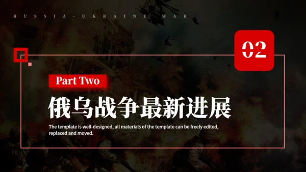 俄鸟战争深度分析通用PPT模板