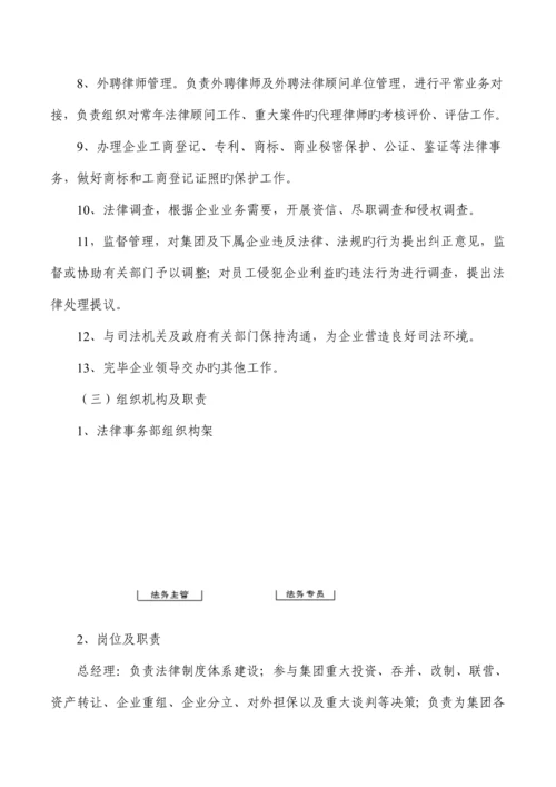 法务部组建及推进方案设计.docx