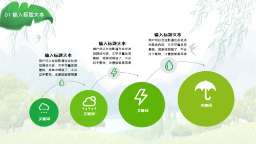 雨水节气介绍春雨通用PPT模板
