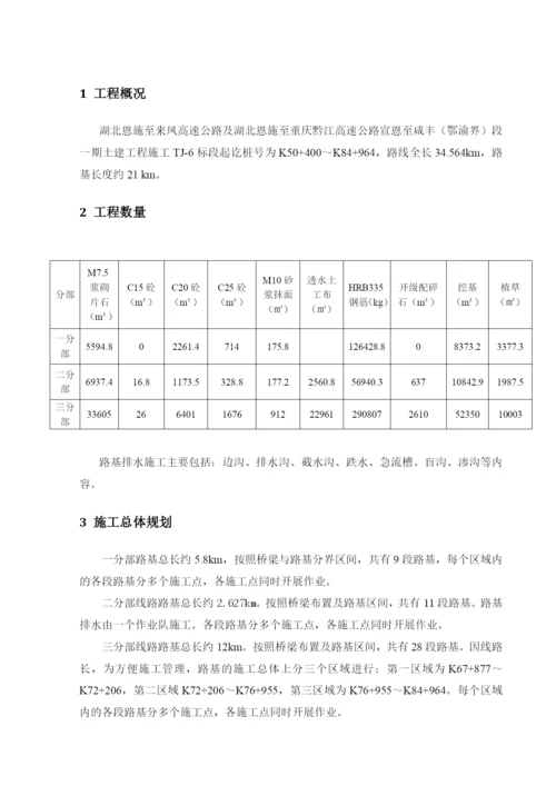 高速公路路基排水施工方案.docx