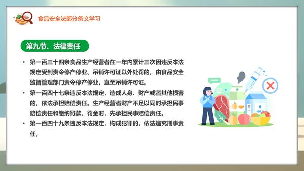 教学解读食品安全法餐桌食物PPT模板