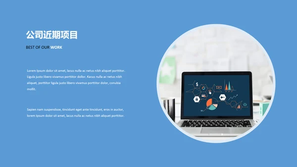 蓝色简洁公司简介商业计划书动态PPT模板