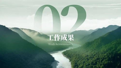 绿色新能源风格汇报总结PPT模板