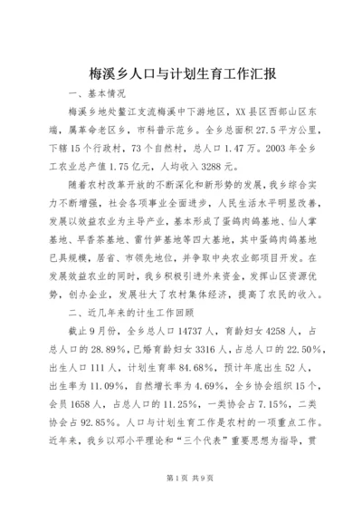 梅溪乡人口与计划生育工作汇报 (7).docx