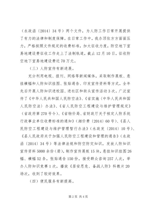 人防办工作总结及某年工作计划.docx