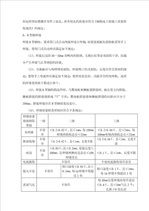 单层钢构厂房综合施工组织设计精品