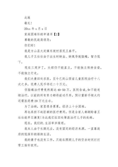 家庭困难补助申请书怎么写.docx