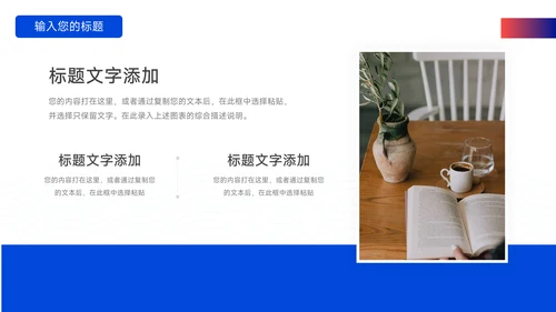 红蓝潮流时尚企业市场计划书PPT模板