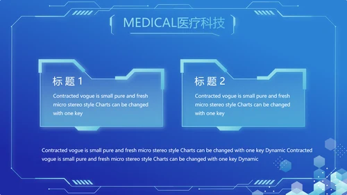 蓝色医疗科技信息化建设工作总结PPT