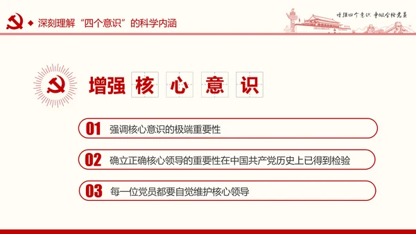 增强四个意识争做合格党员PPT模板