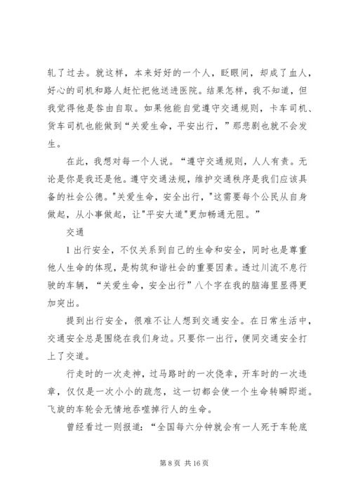关爱生命,安全出行.docx