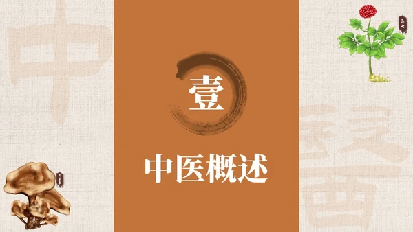 黄色系简约中国风中医药培训PPT模板