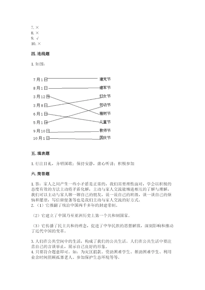 部编版五年级下册道德与法治 期末测试卷带答案（研优卷）.docx