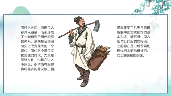 中国传统服饰历史演变过程汉服PPT模板