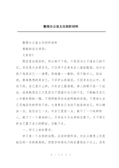 整理办公室主任剖析材料.docx