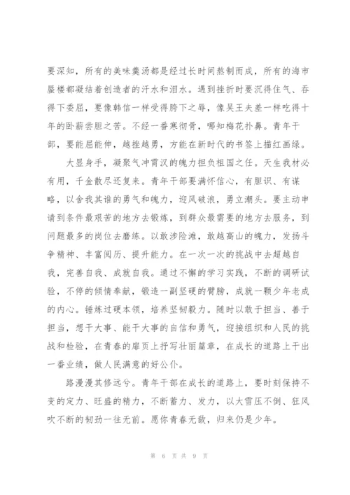 青年干部勇担当敢作为心得体会范本3篇.docx