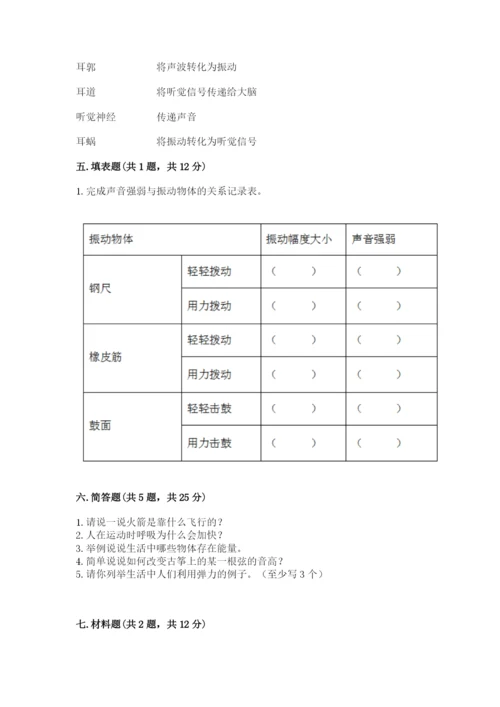 教科版四年级上册科学期末测试卷精品【实用】.docx