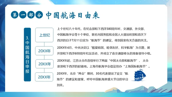 中国航海日纪念郑和下西洋航海历史航海PPT课件