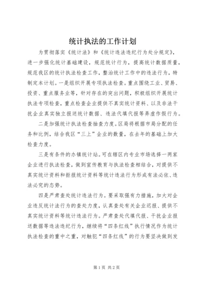 统计执法的工作计划.docx