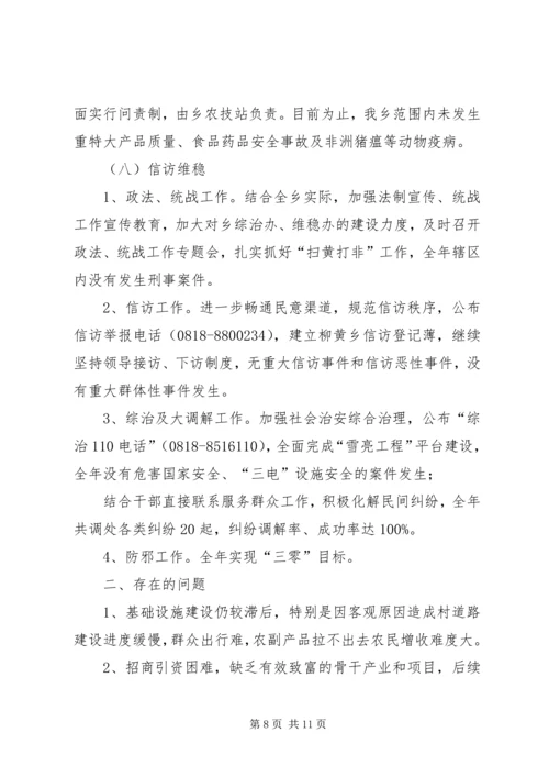 乡镇政府,关于某年工作总结和某年工作计划的情况报告.docx