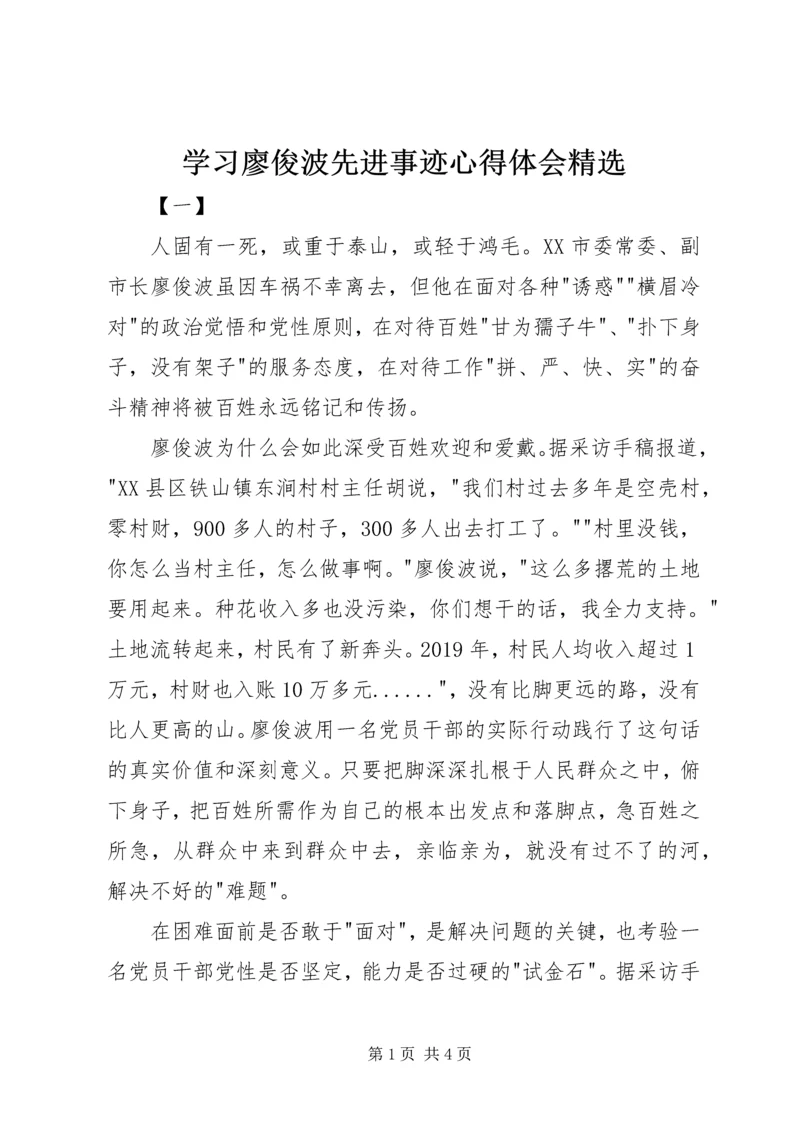 学习廖俊波先进事迹心得体会精选.docx